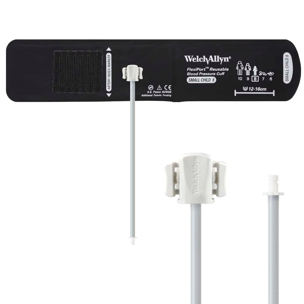 Welch Allyn FlexiPort Reusable Blood Pressure Cuff with One-Tube Bayonet Connector