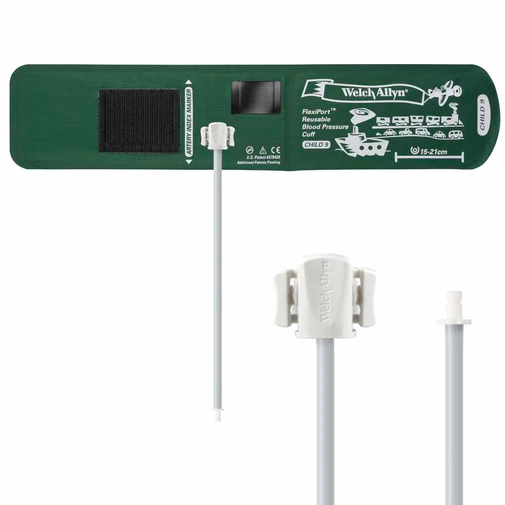 Welch Allyn FlexiPort Reusable Blood Pressure Cuff with One-Tube Bayonet Connector