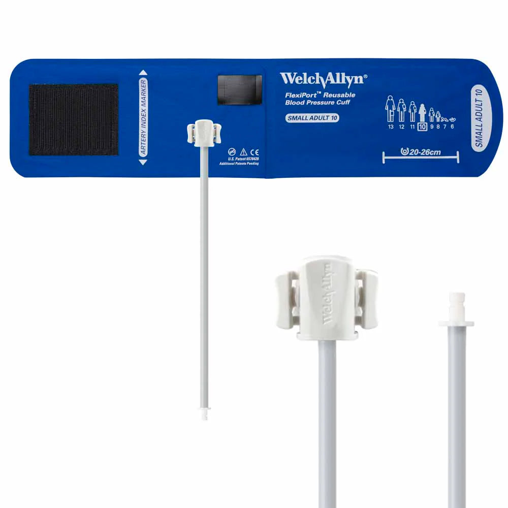 Welch Allyn FlexiPort Reusable Blood Pressure Cuff with One-Tube Bayonet Connector