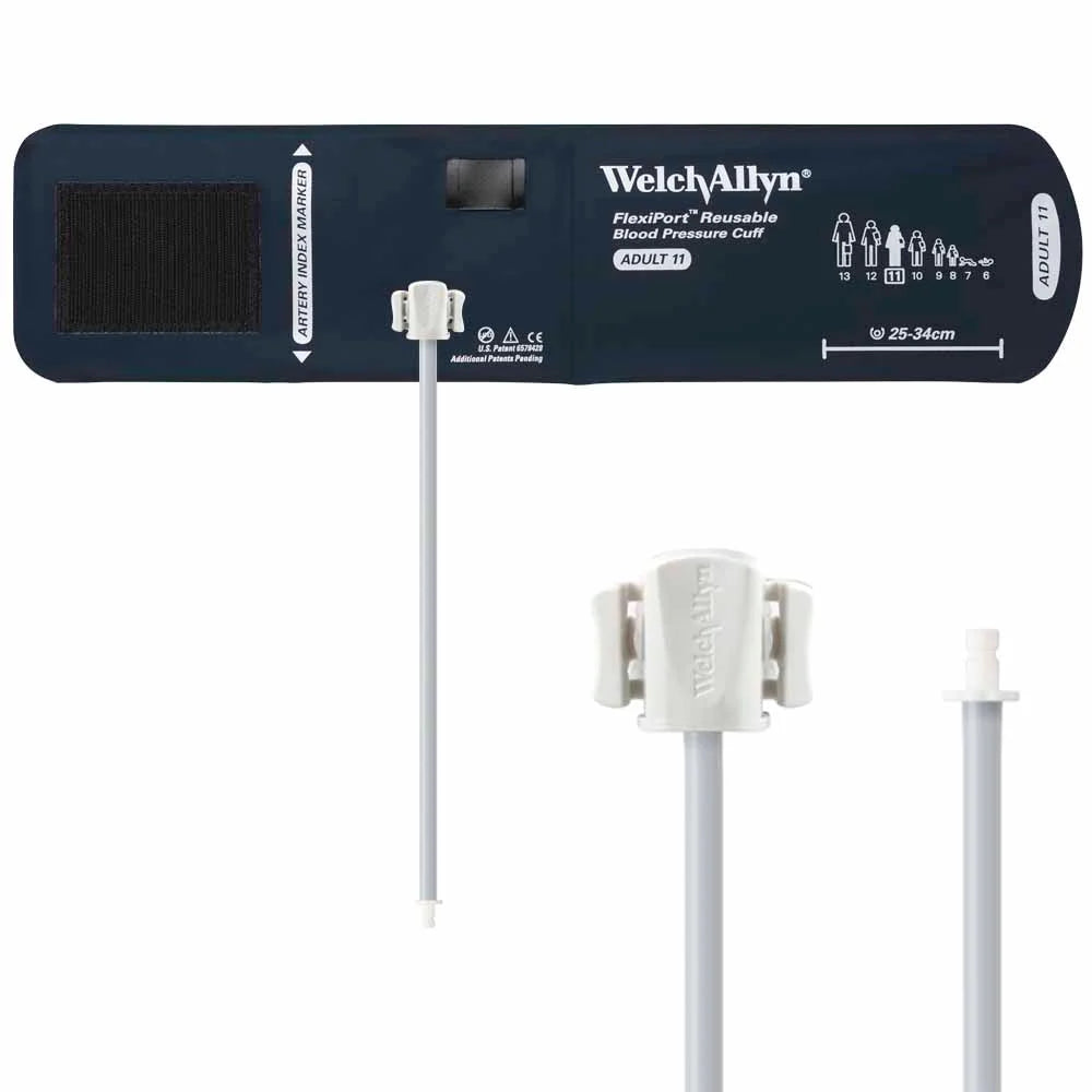 Welch Allyn FlexiPort Reusable Blood Pressure Cuff with One-Tube Bayonet Connector