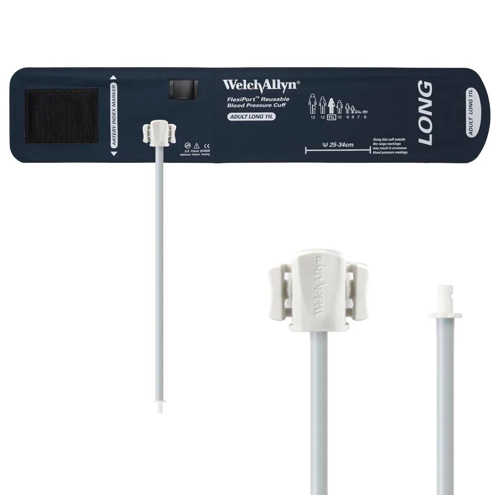 Welch Allyn FlexiPort Reusable Blood Pressure Cuff with One-Tube Bayonet Connector