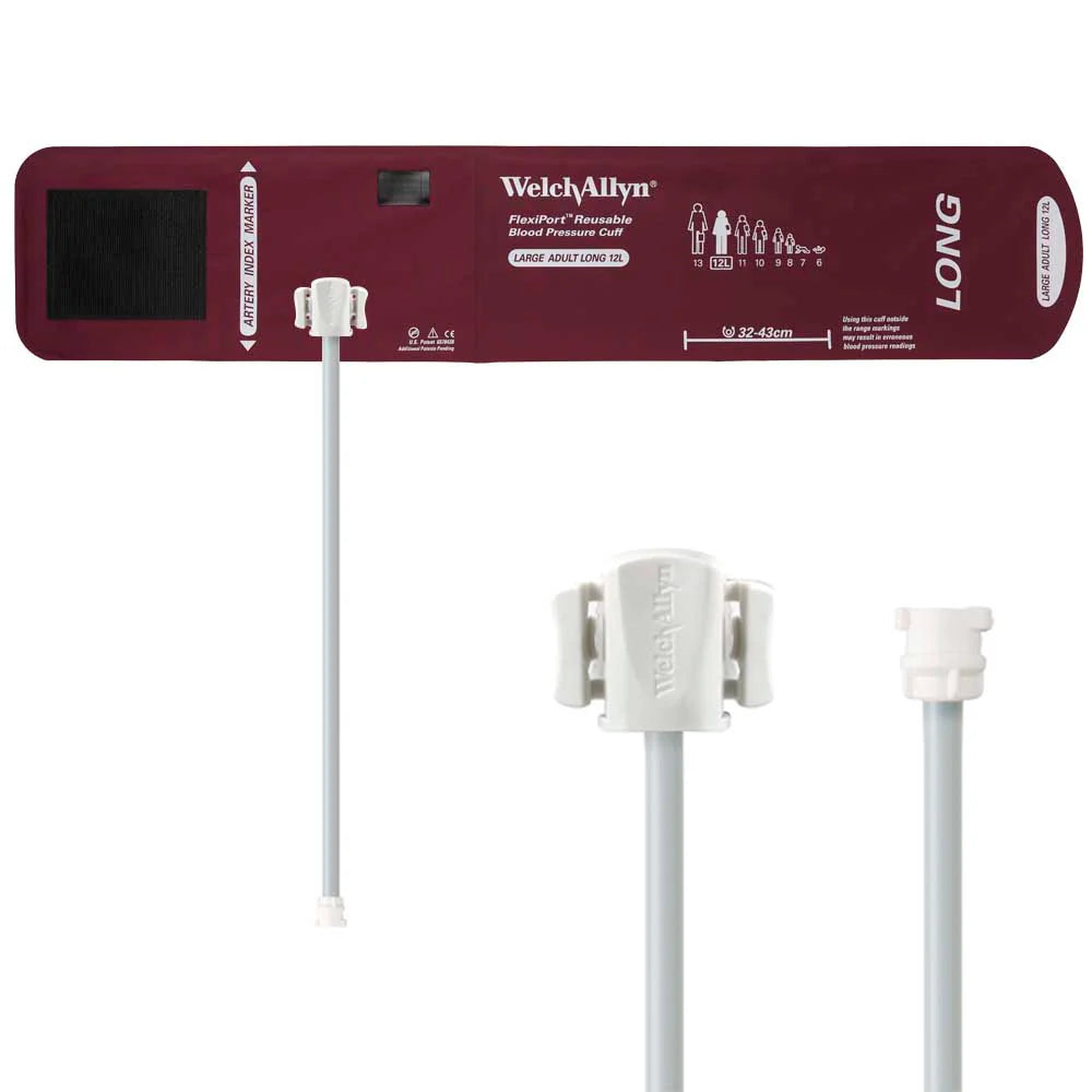Welch Allyn FlexiPort Reusable Blood Pressure Cuff with One-Tube Locking Connector