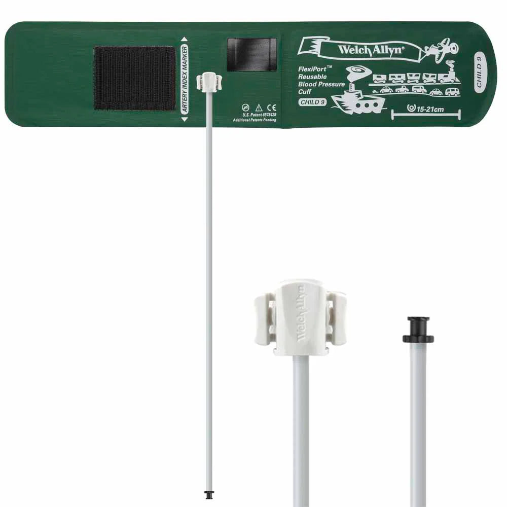Welch Allyn FlexiPort Reusable Blood Pressure Cuff with One-Tube Tri-Purpose Connector