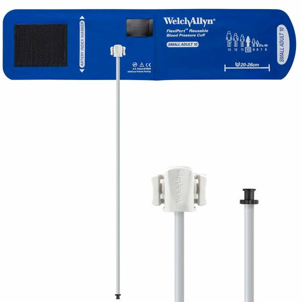 Welch Allyn FlexiPort Reusable Blood Pressure Cuff with One-Tube Tri-Purpose Connector