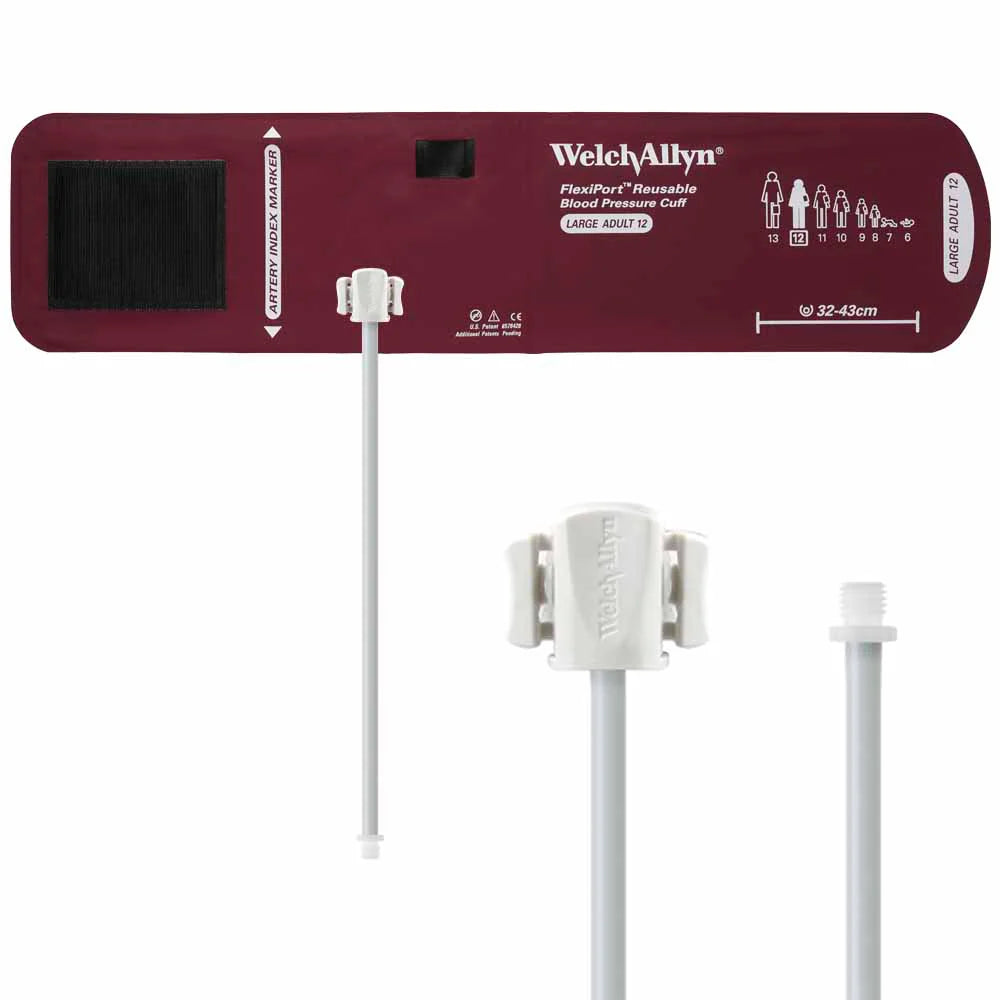 Welch Allyn FlexiPort Reusable Blood Pressure Cuff with Screw Connector
