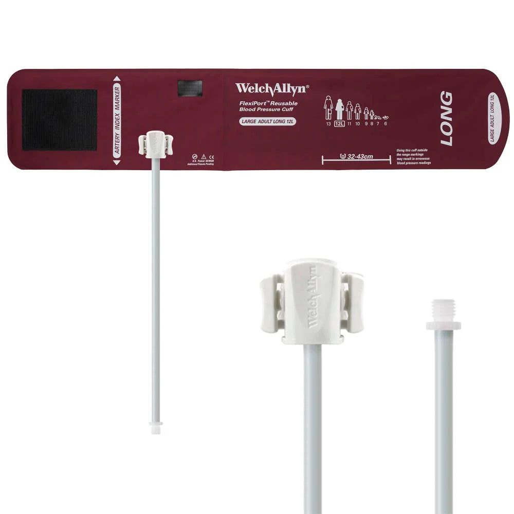 Welch Allyn FlexiPort Reusable Blood Pressure Cuff with Screw Connector