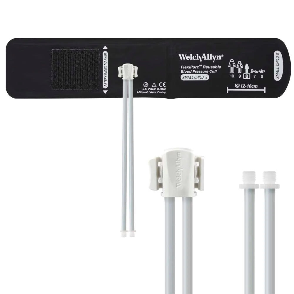 Welch Allyn FlexiPort Reusable Blood Pressure Cuff with Two-Tube Screw Connector