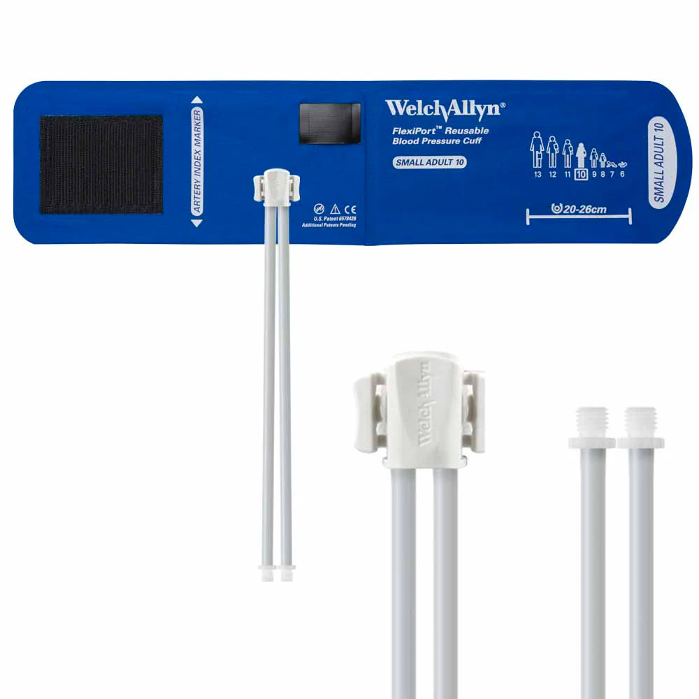 Welch Allyn FlexiPort Reusable Blood Pressure Cuff with Two-Tube Screw Connector