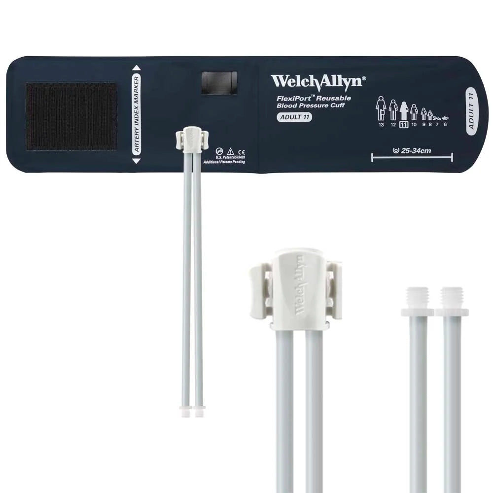 Welch Allyn FlexiPort Reusable Blood Pressure Cuff with Two-Tube Screw Connector