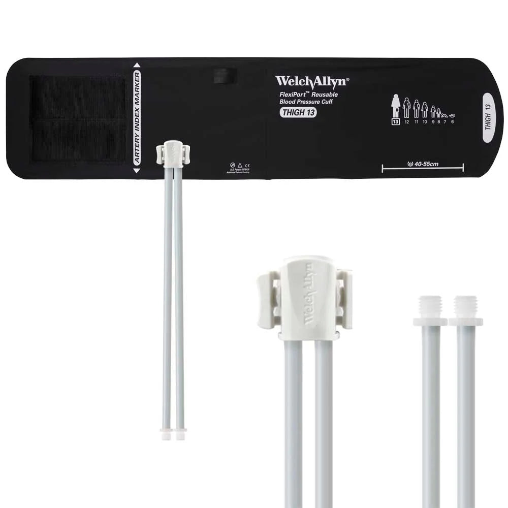 Welch Allyn FlexiPort Reusable Blood Pressure Cuff with Two-Tube Screw Connector