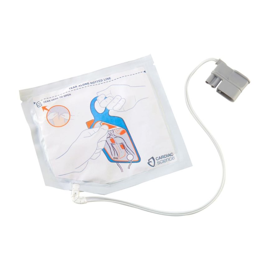 ZOLL-XELAED001C Powerheart G5 Intellisense™ Adult Defibrillation Pads. Non-polarized pads for use with the Powerheart G5 to deliver defibrillation therapy. 2 year shelf life."