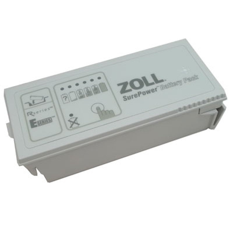 ZOLL-8019-0535-01 SurePower™ Rechargeable Lithium Ion Battery Pack ▪ 5.8 Ah Capacity ▪ High density lithium ion chemistry ▪ RunTime™ Indicator ▪ Automatic calibration ready"